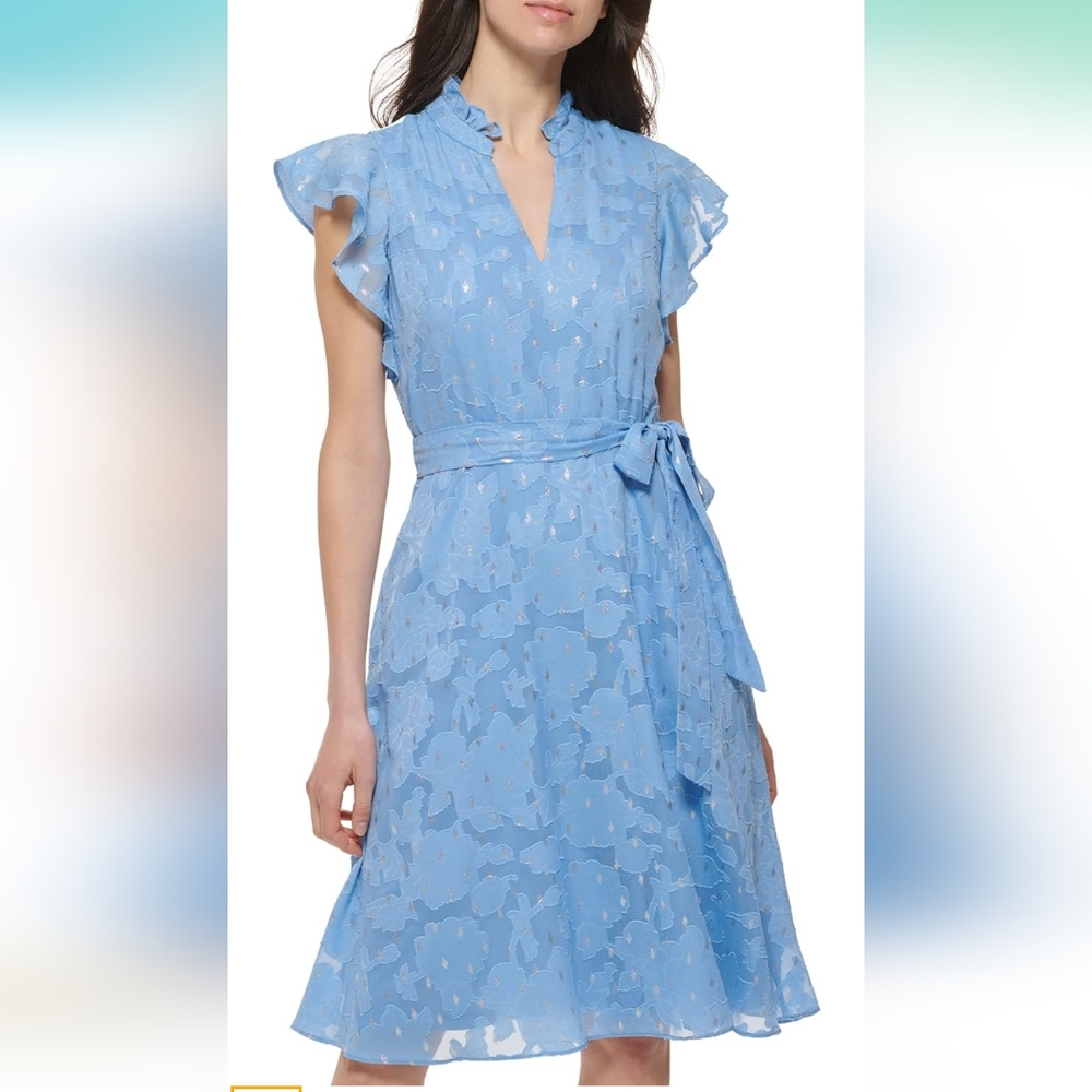 Jessica Howard  Midi Ruffle Dress  12P  NWT